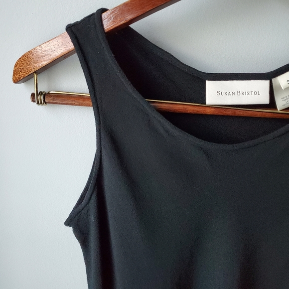 Susan Bristol Flowy Black Tank Top - Picture 4 of 15